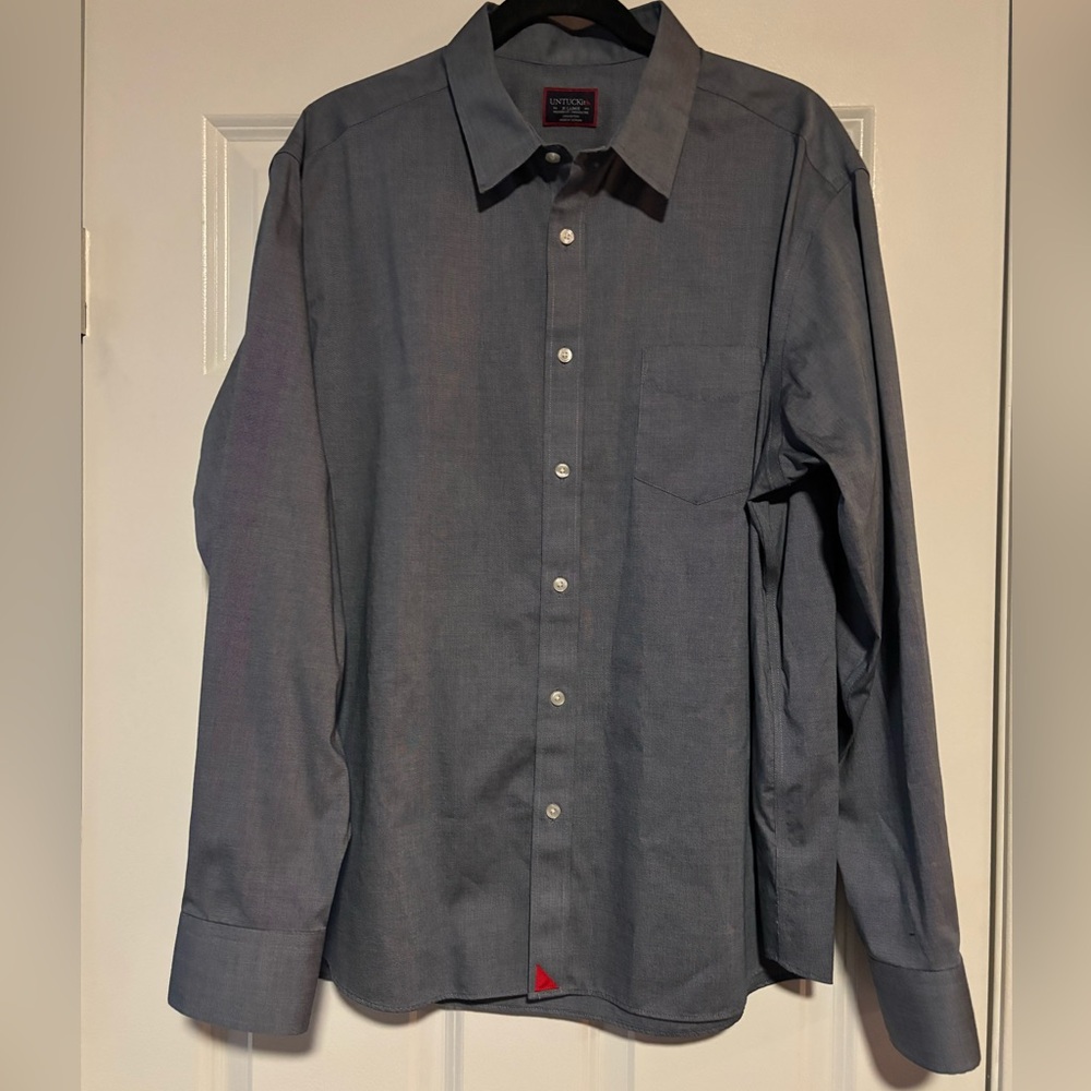 UNTUCKit Men's Blue Long Sleeve Shirt, size XL - Picture 2 of 7